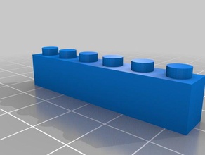 lego 1x1x6 juguetes de construcción personalizado 3d print model - Mito3D