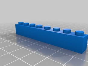 lego 1x1x8 Bau-Spielzeug kundengebundene 3d print model - Mito3D