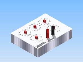 sparkfun decade resistance box enclosure tool holders & boxes electronics resistor 3d print model - Mito3D
