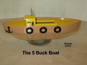 5 buck boat toys & games elementary school engineering makeitfloat science steam stem tvy 3d print model - Mito3D