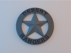 deserto - desert rangers distintivo oggetti di scena wasteland 3d print model - Mito3D