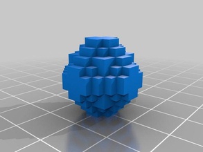 lecho de roca la esfera 12 bloque diámetro 3d impresión minecraft printcraft 3d print model - Mito3D