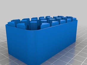 Batterie-Kasten 3 x 6 unten Container kundengebundene 3d print model - Mito3D