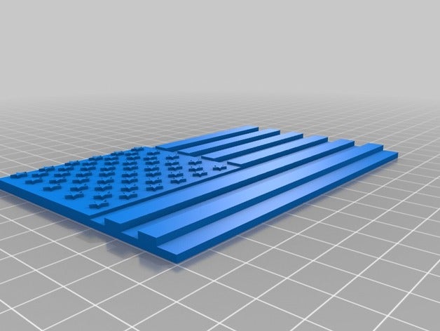 drapeau usa art l'amérique américain le états-unis 3D print model - Mito3D