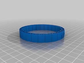 ashleys customized flexible name bracelet bracelets 3d print model - Mito3D