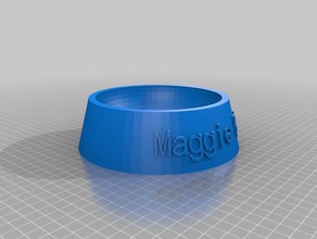 maggie pie dog food bowl pets customized 3d print model - Mito3D