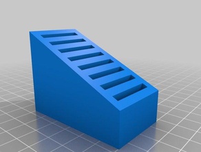 my customized parametric 8 sd card holder - looser 3d print model - Mito3D