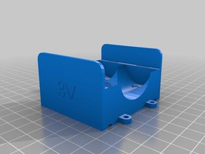 my customized parametric battery holder c electronics 3d print model - Mito3D