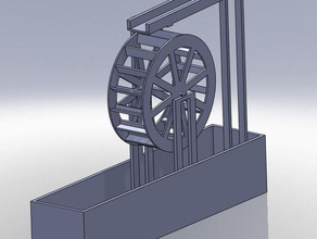 water wheel base other 3d fluid waterwheel 3d print model - Mito3D