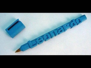 leonardo bolígrafo bic de la oficina personalizado pluma 3d print model - Mito3D