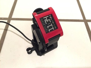 pebble watch stand modular vertical da peça gadgets seixo carregador o smartwatch relógio 3d print model - Mito3D