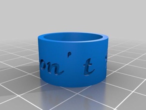 não pisque anel anéis personalizado 3d print model - Mito3D