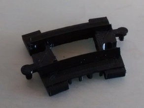 duplo compatibile curvo treno binari - mezza lunghezza di 15 gradi costruzione giocattoli le rotaie del 3d print model - Mito3D
