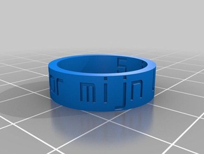 ring voor mijn oma les anneaux personnalisé 3d print model - Mito3D