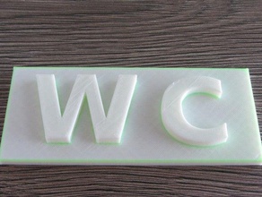 wc-Zeichen Bad Zeichen hephestos prusa i3 sign WC wc 3d print model - Mito3D