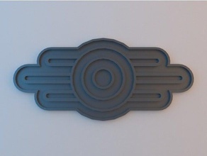 vault-tec logo accessoires de jeu les retombées coffre-fort 3d print model - Mito3D
