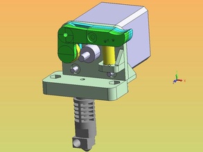 entraînement direct de remplacement wade type d'extrudeuse 3d l'imprimante pièces filament heeks heekscad nema17 3d print model - Mito3D