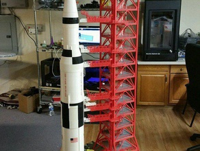 foguete saturno v pórtico veículos a nasa nave espacial 3d print model - Mito3D