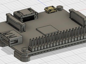 ahududu+ montaj plakası pi elektronik durumda plaka ahududu raspberrypi raspberry 3d print model - Mito3D