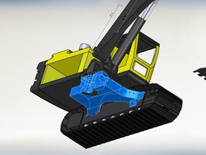 escavadeira chassy partes mecânico de brinquedos 3d print model - Mito3D