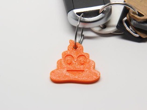 poop emoji keychain keychains 3d print model - Mito3D