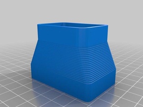 ma personnalisé rectangulaire de l'adaptateur tube pièces 3d print model - Mito3D