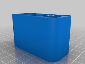 4x2 aa pil tutucu kaplar özelleştirilmiş 3d print model - Mito3D