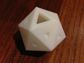 hollow icosaedro per la matematica arte 3d print model - Mito3D