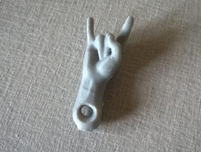 horns hand keychain 3d printing 3d print model - Mito3D