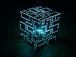 alien cube lights props 3dsage box cool electronics light up movie prop video game 3d print model - Mito3D