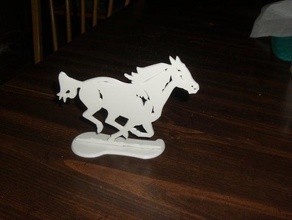 cheval art 2d 3d print model - Mito3D