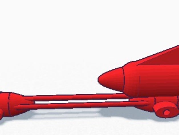 c02 Auto automotive dragster Rakete 3D print model - Mito3D