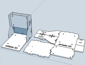 ewaste 3d printer lasercut frame parts 3d print model - Mito3D