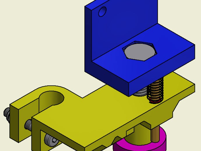 verstellbare z-Achse Anschlag Halter 3d drucken achse grrf protos reprap z-achse 3D print model - Mito3D