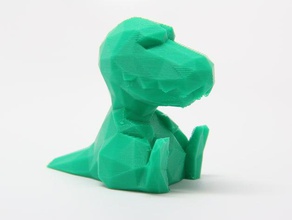 low poly t-rex animaux dino dinosaure à facettes trex 3d print model - Mito3D