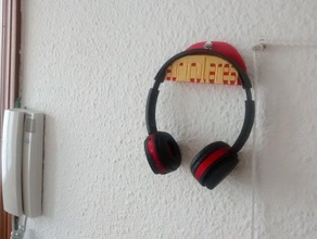 soporte auriculares music audio holder 3d print model - Mito3D
