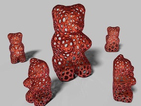 gummy bear - voronoi de estilo decoração 3d print model - Mito3D