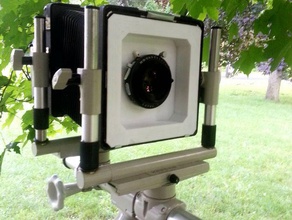 4x5 recessed lens board camera large format lensboard view field linhof linhoff 3d print model - Mito3D