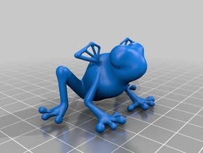 grenouille ailes animaux 3d animal mouche flying frog la hop sculpter les 3d print model - Mito3D