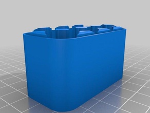 caixa de bateria aa 8 x 2 recipientes personalizado 3d print model - Mito3D