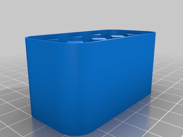 caixa de bateria aa 8 x 2 superior recipientes personalizado 3D print model - Mito3D