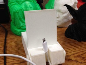 katlanır çift depolama kablosu standı iphone ses 3d print model - Mito3D