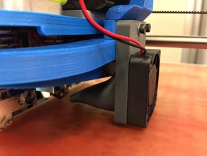 lulzbot dual extruder fan mount 3d printer accessories cooling duct taz 3d print model - Mito3D