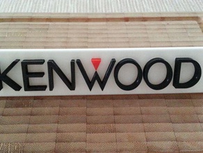 kenwood electronics logotipo de escritorio el 3d print model - Mito3D