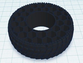 honeycomb tire old version new available engineering airless transport transportation wheel wheels 3d print model - Mito3D