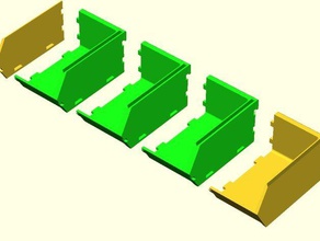 côté empilables composant bacs tiroirs du panneau louvre d'autres conteneur openscad 3d print model - Mito3D
