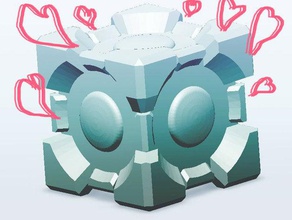 companion cube andere Emotionen liebt mechanisch ist gewichtet wird Sie 3d extruder portal reprap video-Spiel video-Spiele videogame Videospiele 3d print model - Mito3D