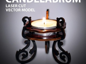 candelabrum decor candle candleholder candlestick holder cartonus easter egg lasercut 3d print model - Mito3D