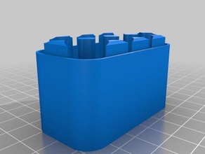 battery case aa 8 x 2 147mm 30 bottom containers customized 3d print model - Mito3D
