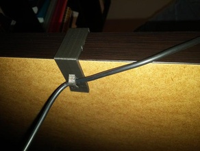 laptop desk power cable holder office clip 3d print model - Mito3D